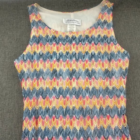 Vintage Giorgio Fiorelli Collection Knit Dress Sleeveless Multicolor Medium USA - Picture 2 of 12